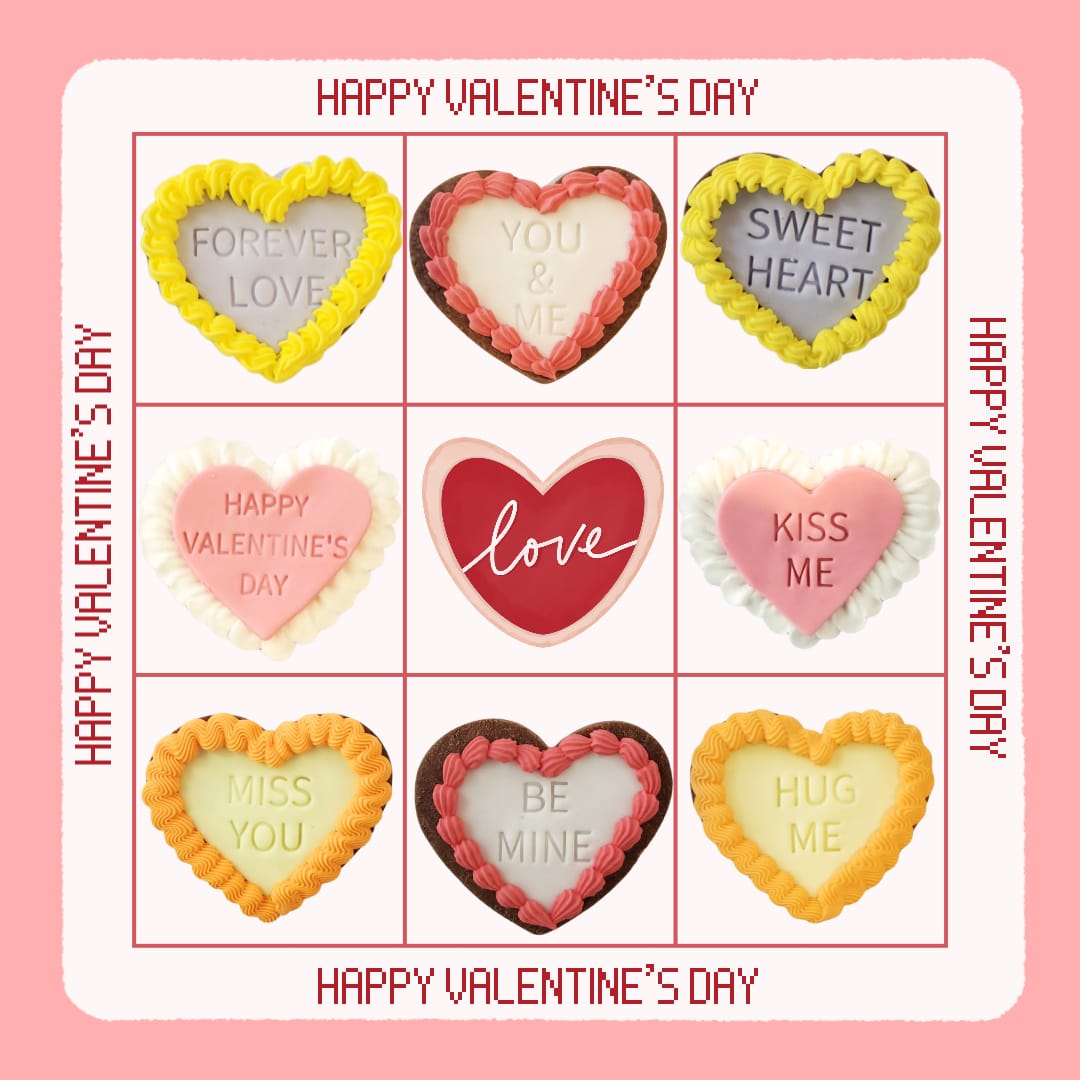 Happy Valentine's Day (8 cookies set)